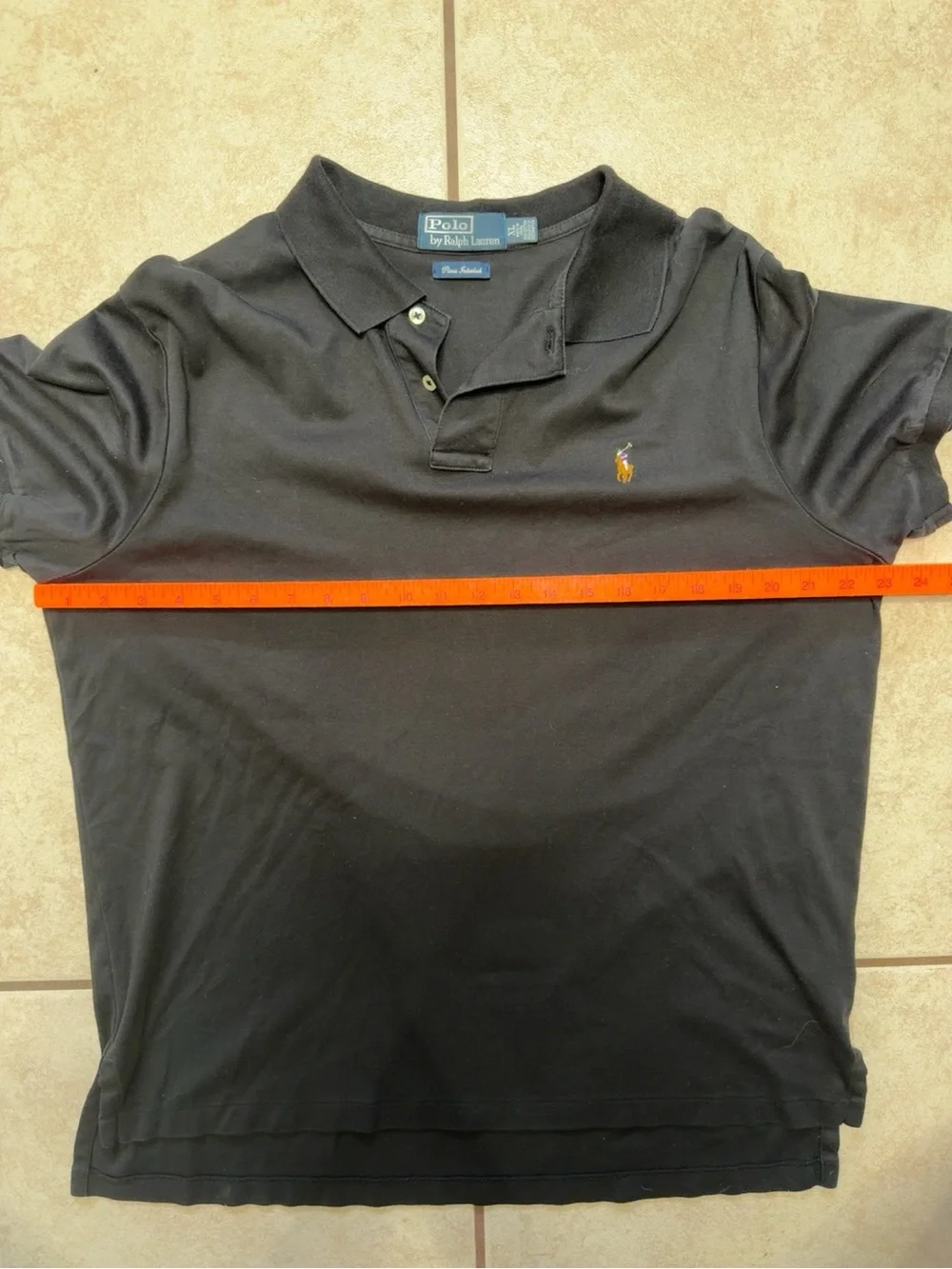 Polo Ralph Lauren Custom Slim Fit Black Polo Shirt Men’s XL